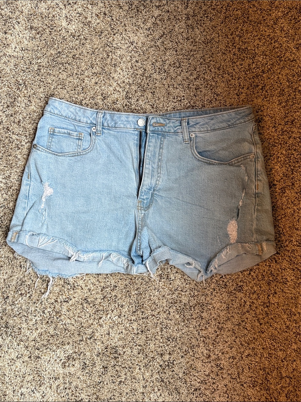 wild fable Light Blue Distressed Denim Shorts